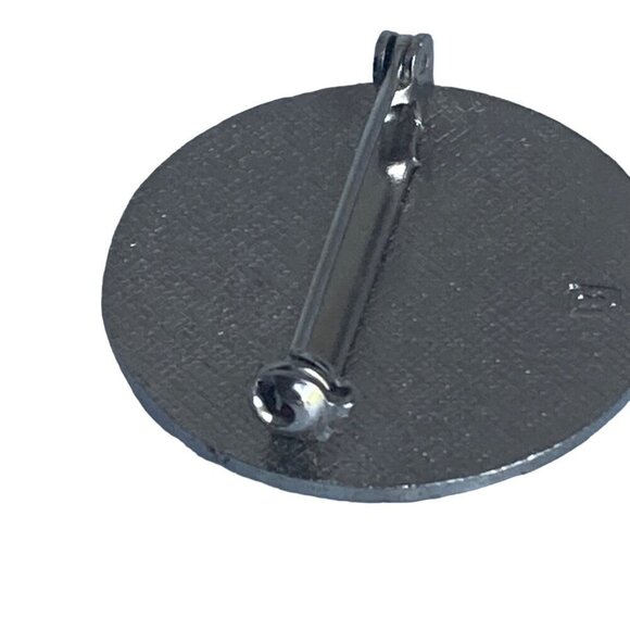 Vintage Pennsylvania Dutch Enamel Hex Pin Brooch Red Blue Hearts Star - Picture 6 of 7